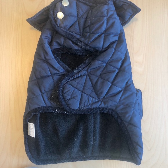 Small Dog Puffer Vest with Corduroy collar navy - Picture 2 of 4